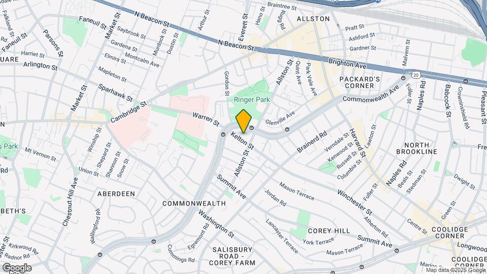 164 Kelton St, Unit 1 Map and Location Details