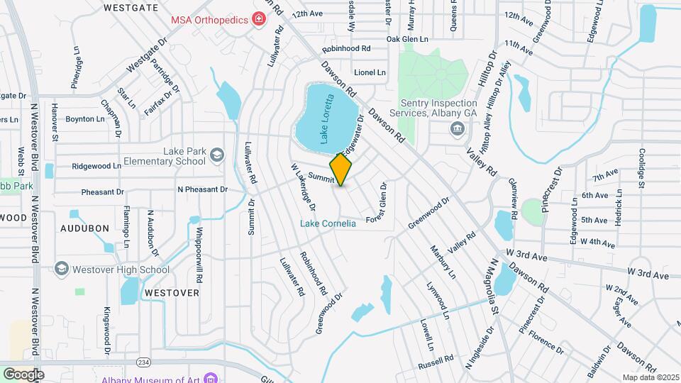 1909 E Lakeridge Dr Map and Location Details