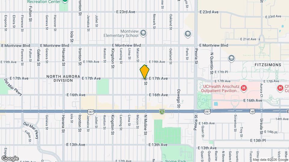 1687 N Moline St Map and Location Details