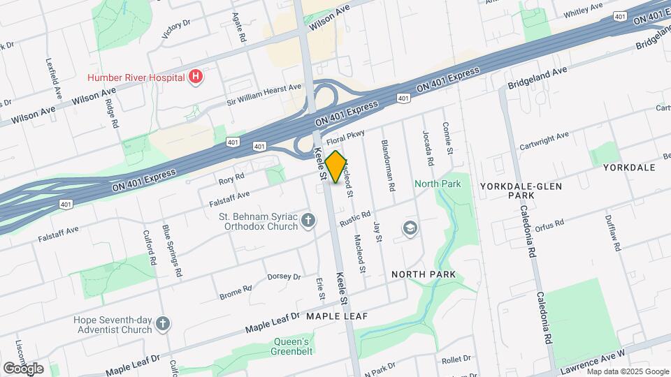 2615 Keele St Map and Location Details