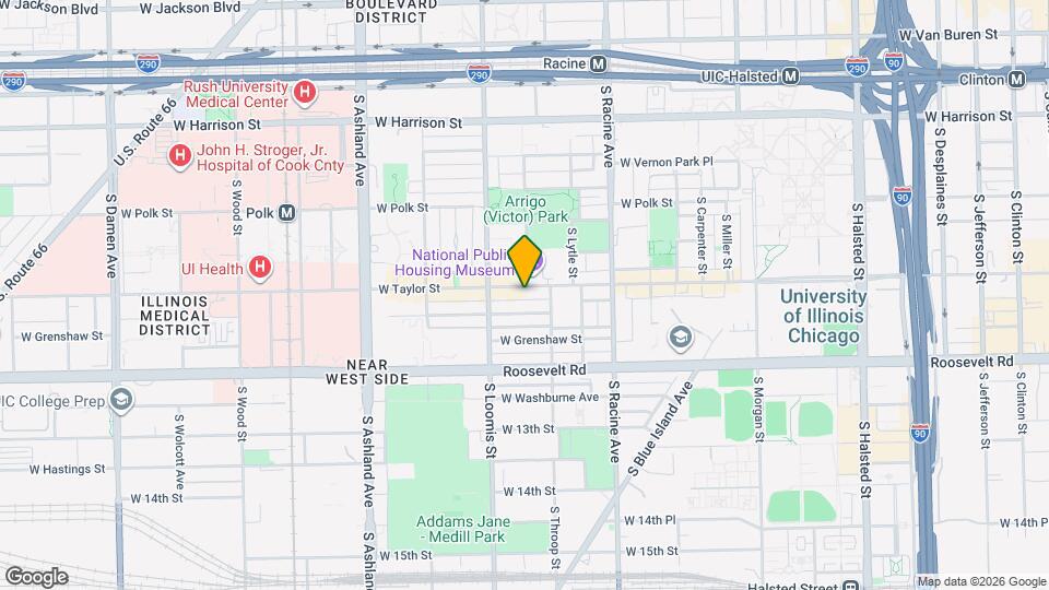 1331 W Taylor St Map and Location Details
