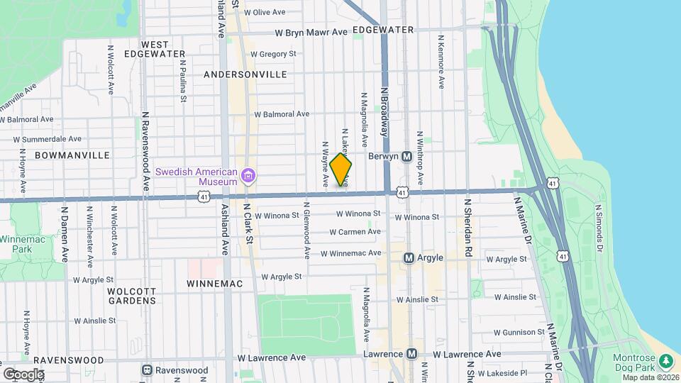 5202 N Lakewood Ave Map and Location Details