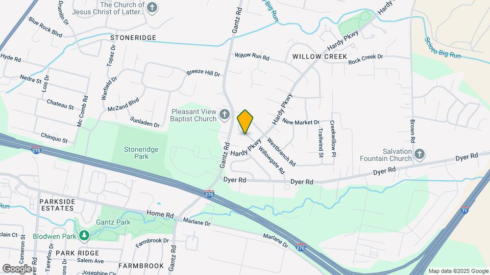 2545 Willowgate Rd Map and Location Details