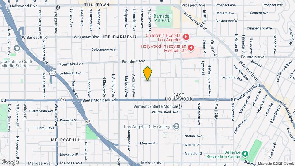 1169 N Edgemont St Map and Location Details