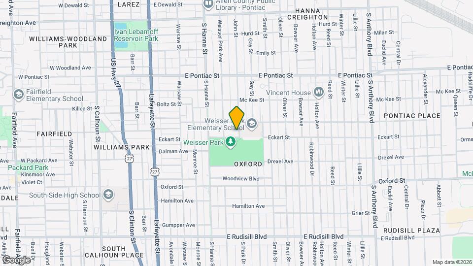 825 Eckart St Map and Location Details
