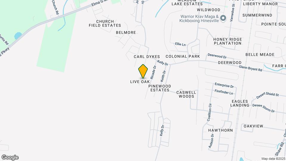 1092 Live Oak Dr Mapa y Detalles de la Ubicación