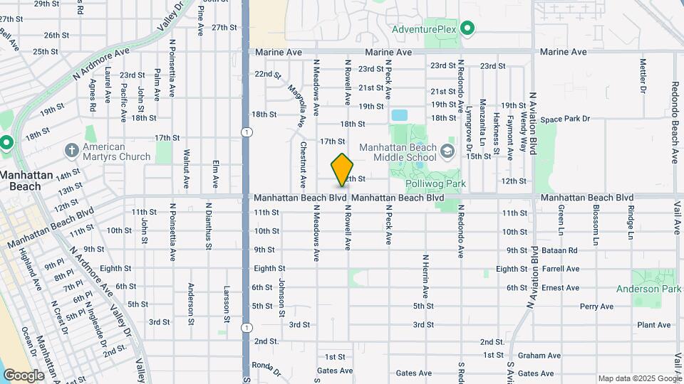 1345 Manhattan Beach Blvd Map and Location Details