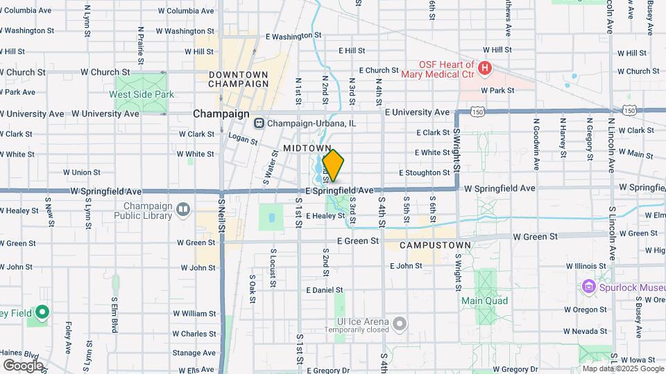 202 East Springfield Avenue Mapa y Detalles de la Ubicación