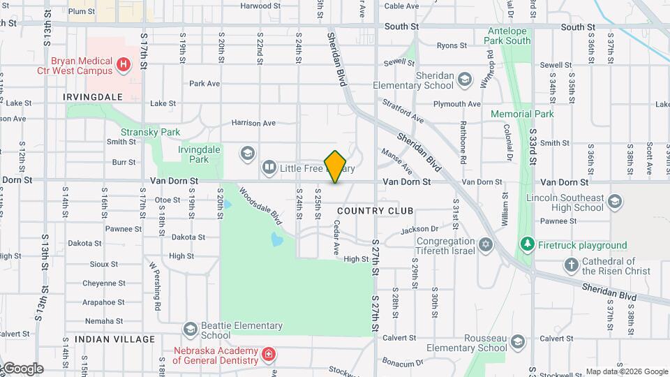 2545 Van Dorn St Map and Location Details