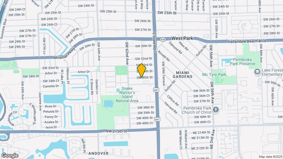 6100 SW 35th St Map and Location Details