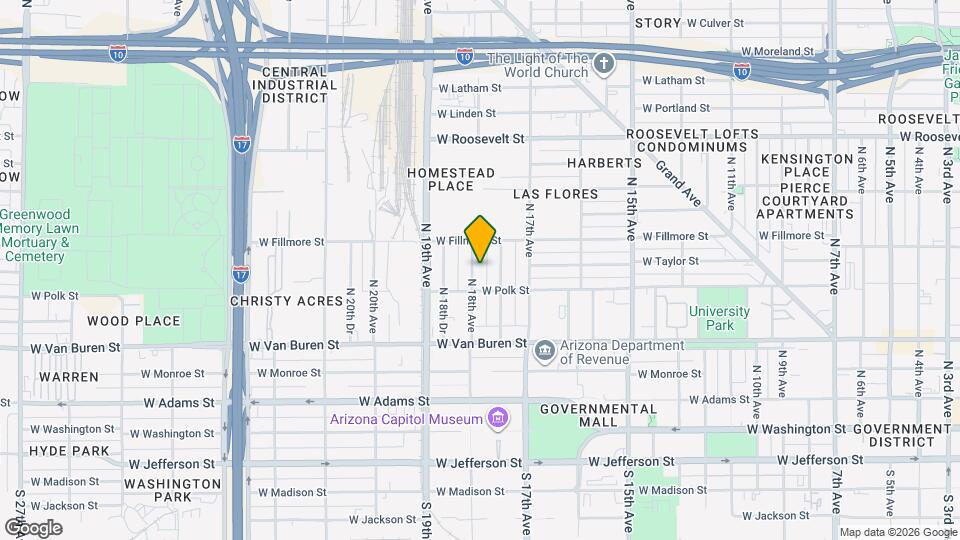 417 N 18th Ave Map and Location Details