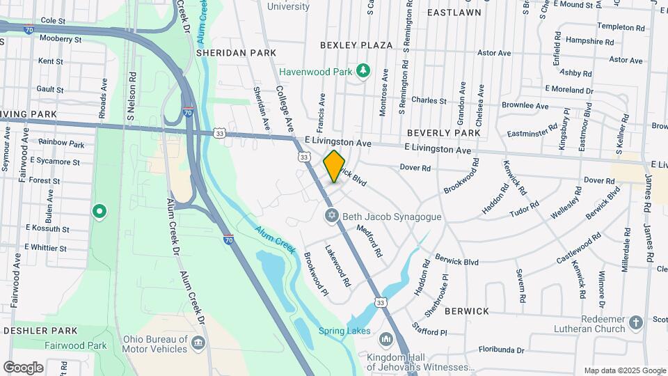 1139 S Cassingham Rd Map and Location Details