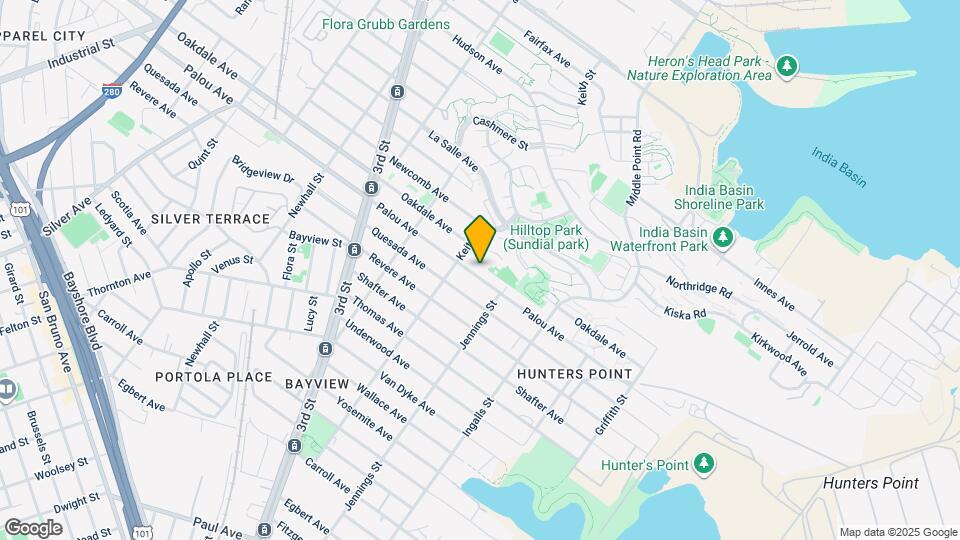 1354 Palou Ave Map and Location Details