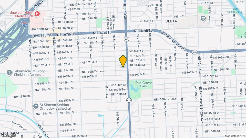 565 NE 160th Terrace Map and Location Details