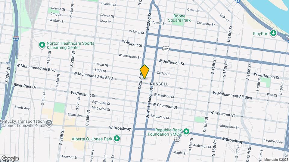 2123 W Muhammad Ali Blvd Map and Location Details