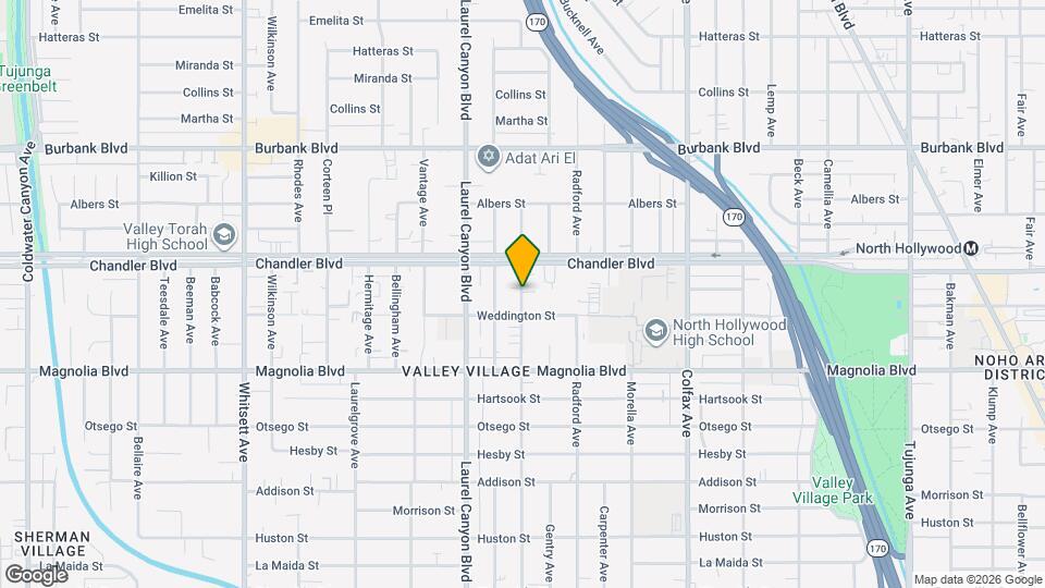 5338 1/2 Ben Ave, Unit 1/2 Map and Location Details