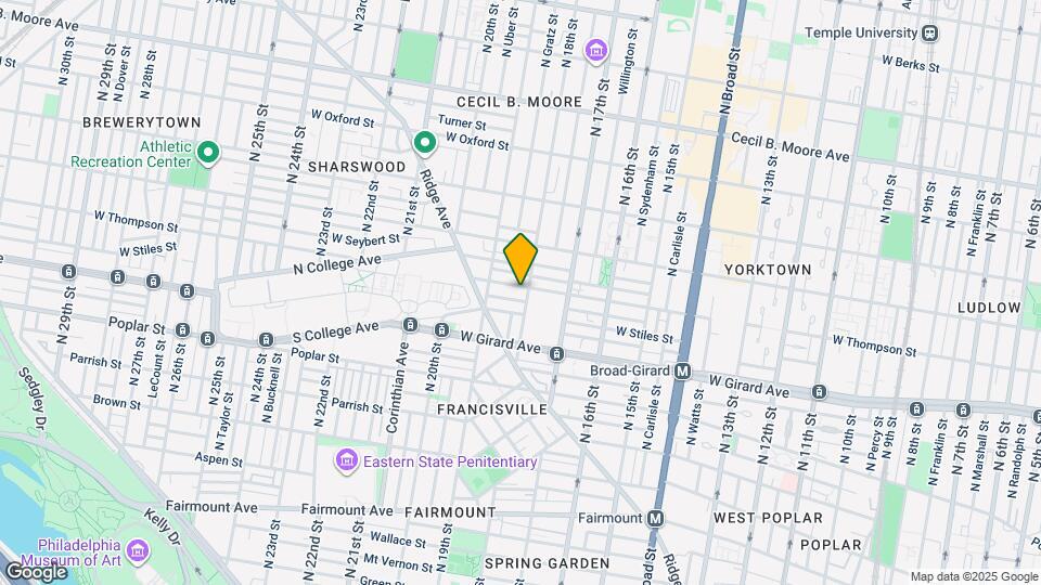 1250 N 18th St Map and Location Details