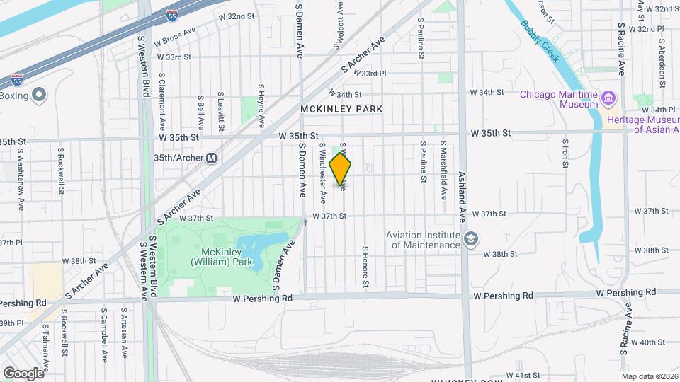 3620 S Wolcott Ave Map and Location Details