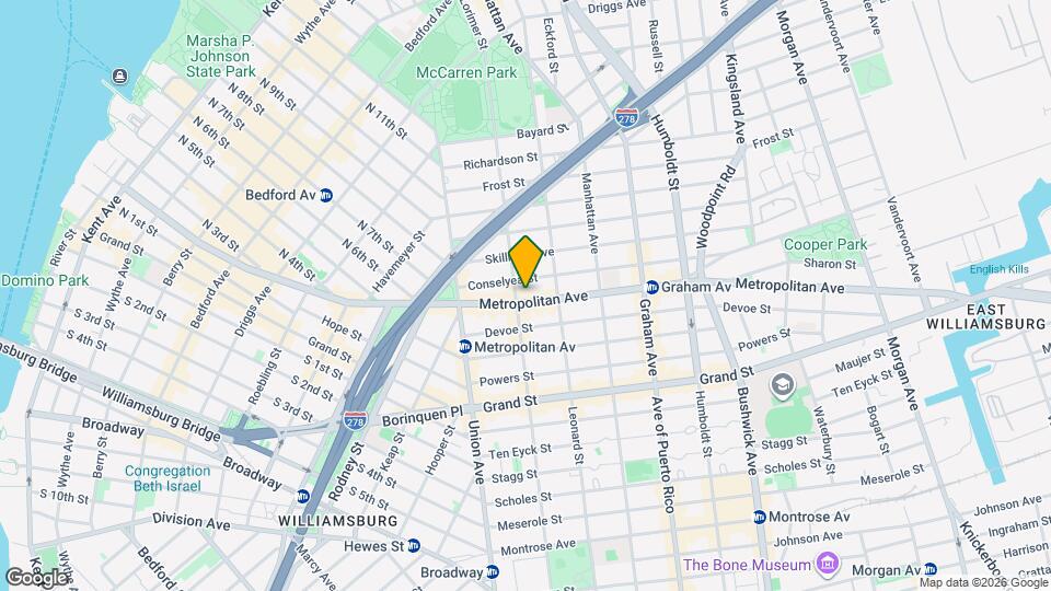 595 Metropolitan Ave Map and Location Details