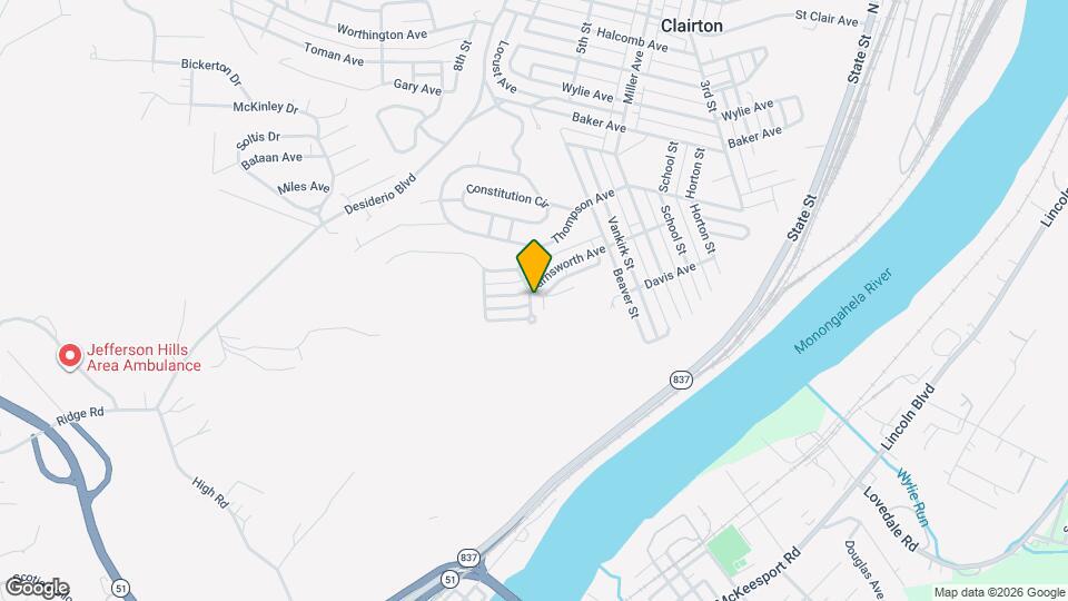 854 Craig St Map and Location Details