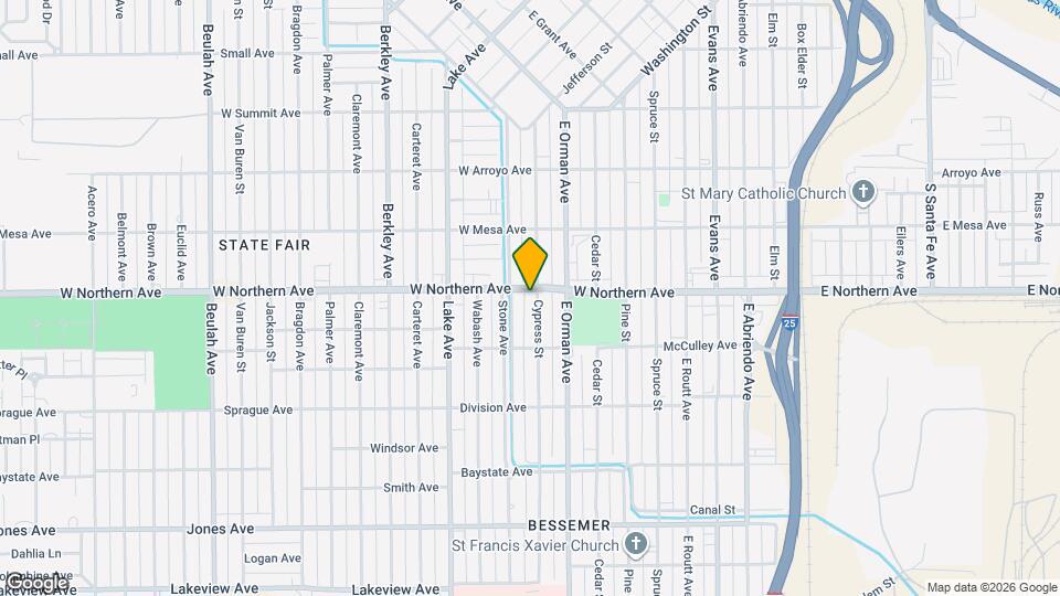 1307 Cypress St Map and Location Details