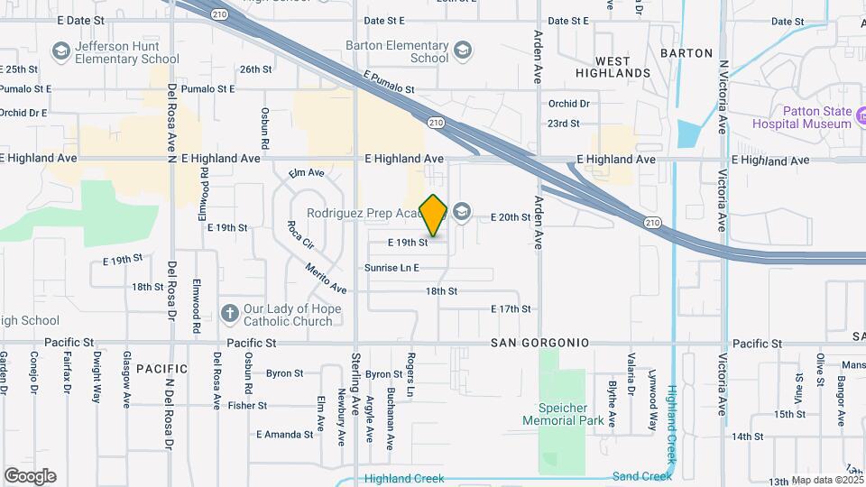 2164 E 19th St Map and Location Details