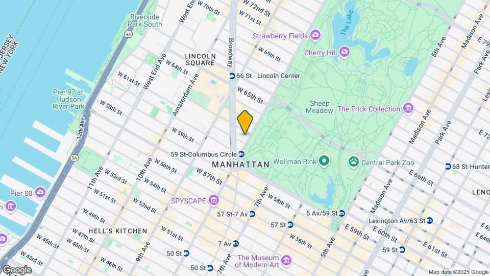 15 Central Park W Mapa y Detalles de la Ubicación