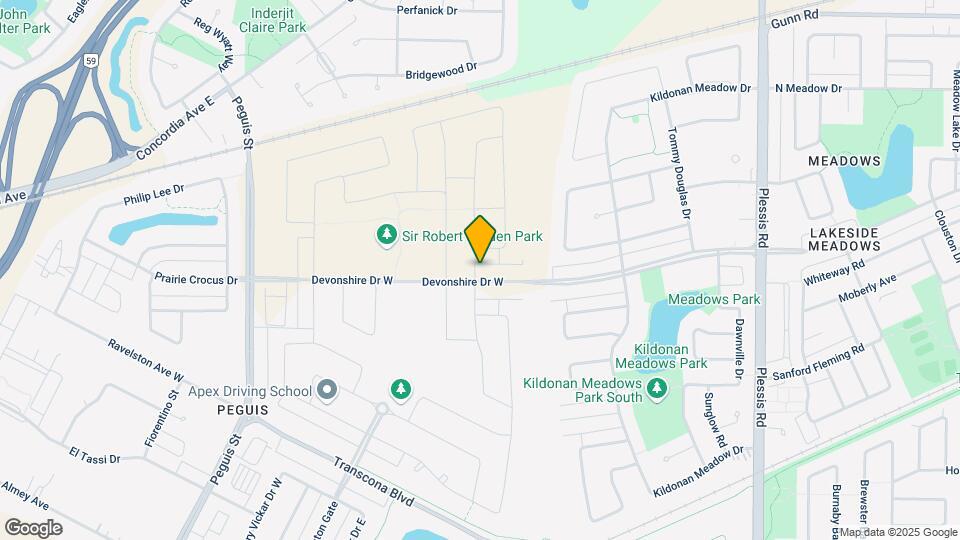 1365 Devonshire Dr W Map and Location Details