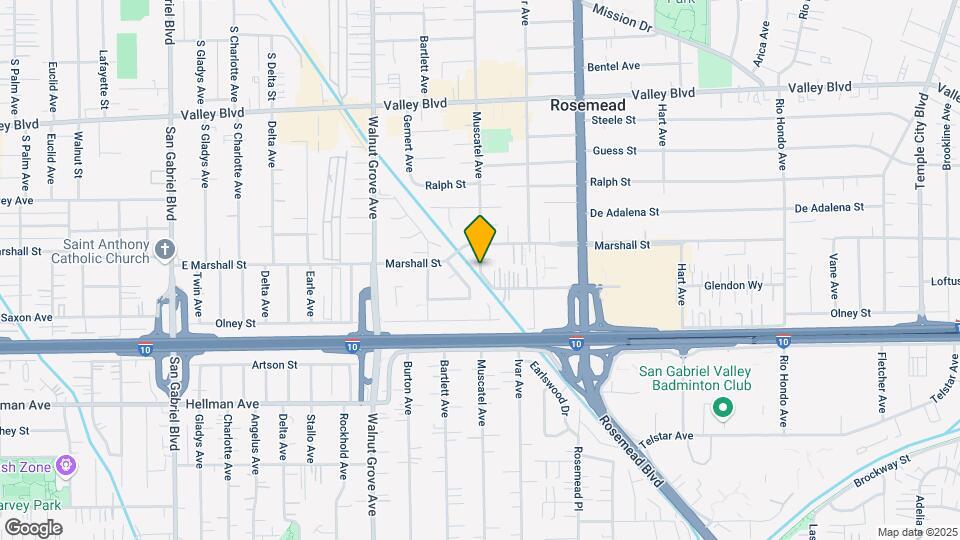 3631 Muscatel Ave Map and Location Details