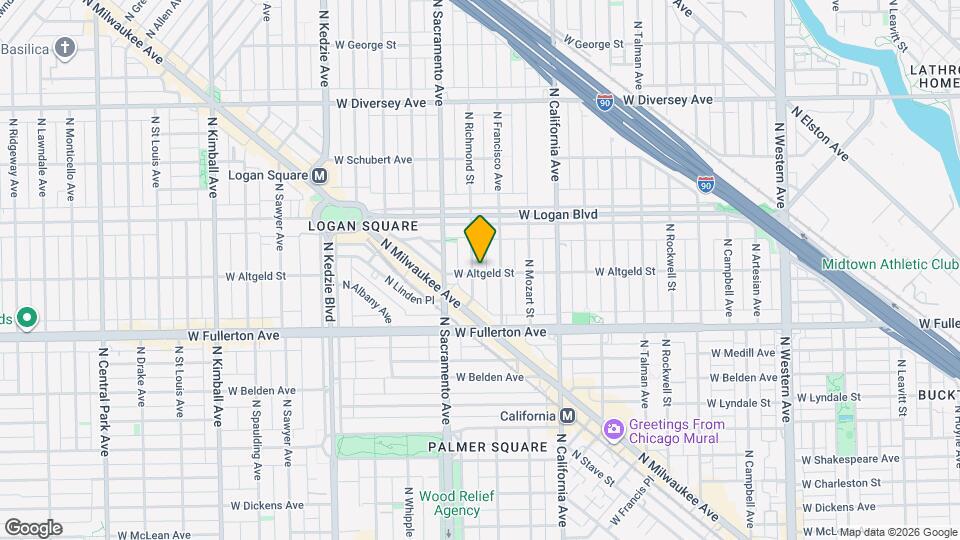 2920 W Altgeld St, Unit 1 Map and Location Details