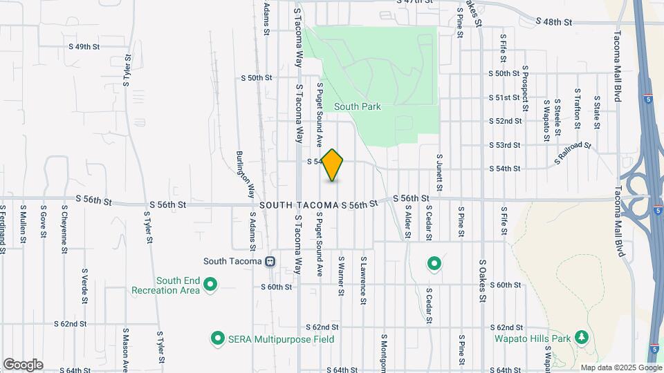 5428 S Warner St Map and Location Details