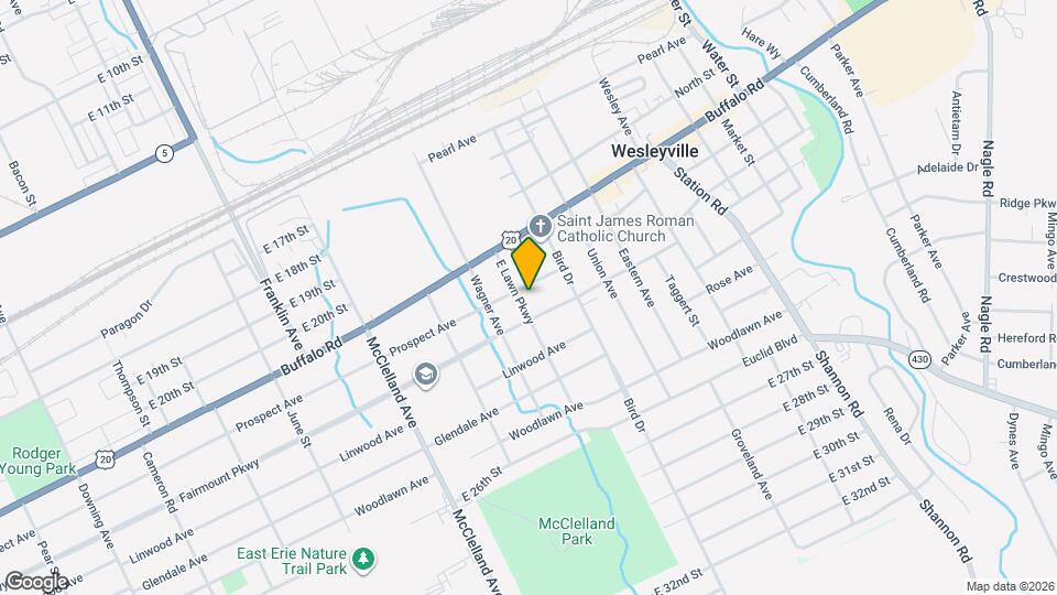 2105 Eastlawn Pkwy Map and Location Details