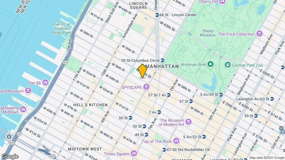 333 W 56th St Map and Location Details