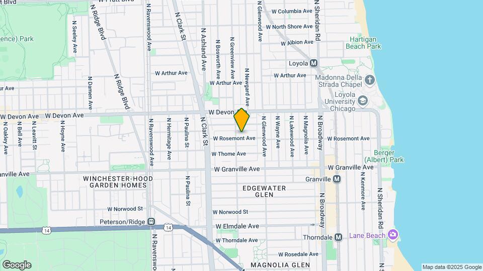 1446 W Rosemont Ave Map and Location Details