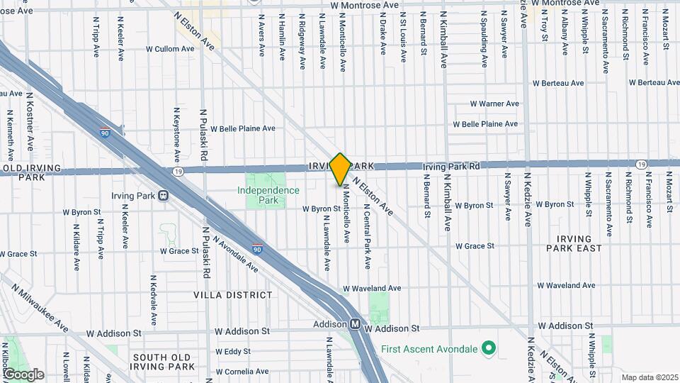3922 N Monticello Ave Map and Location Details