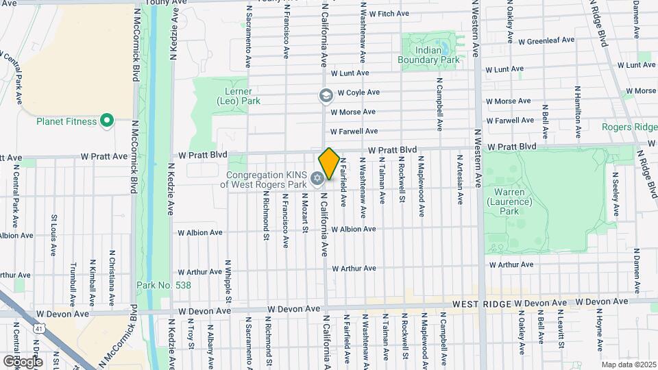 6705-6737 N California Ave Map and Location Details