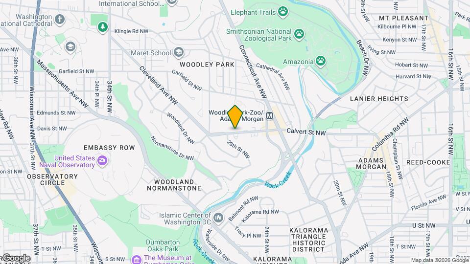 2601 Calvert St NW Map and Location Details