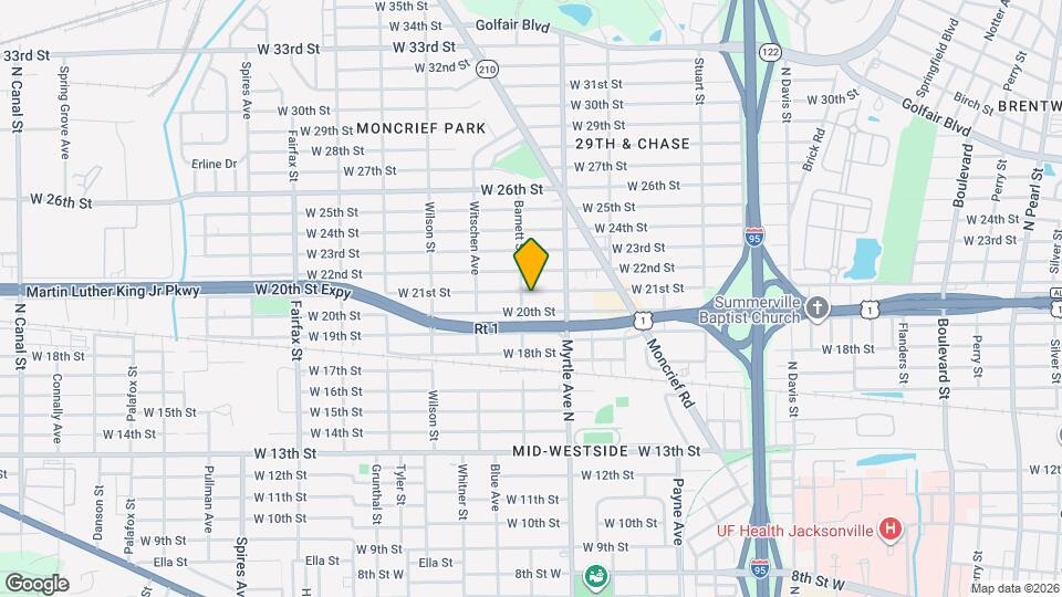 1360 W 21st St Map and Location Details