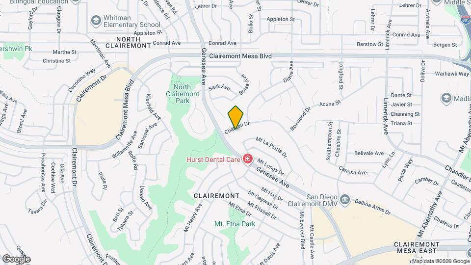 4553 Chateau Dr Map and Location Details