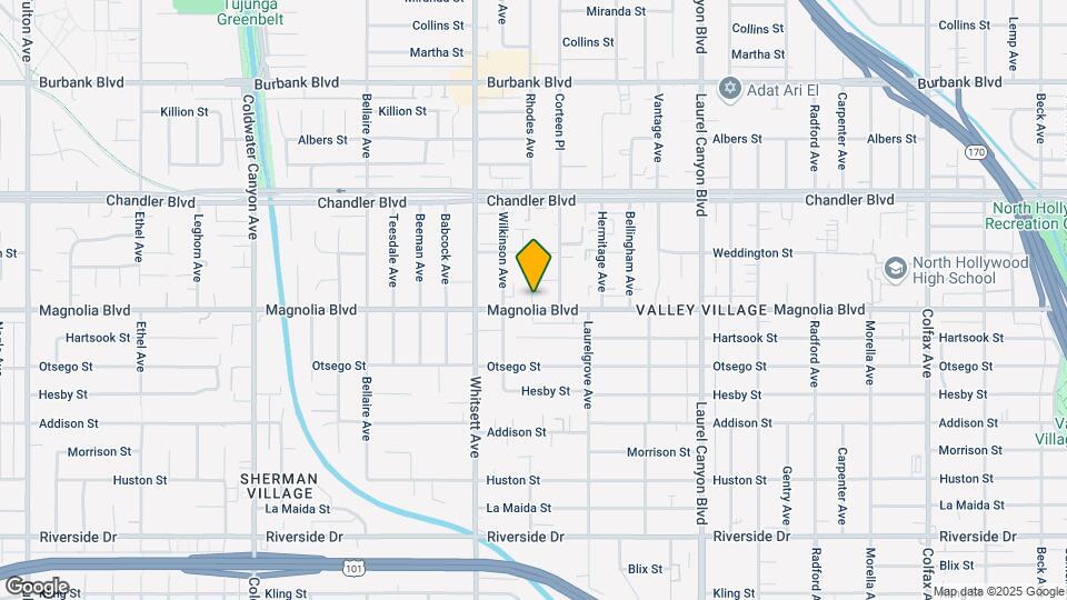 12365 Magnolia Blvd Map and Location Details