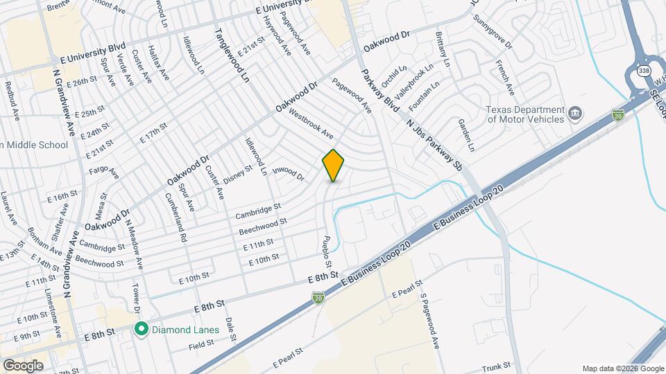 1214 Pueblo St Map and Location Details