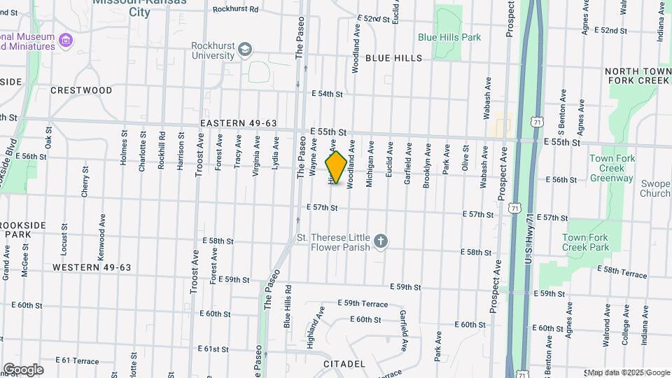 5621 Highland Ave Map and Location Details
