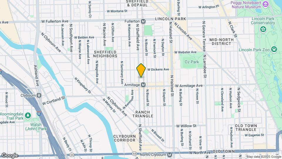 2027 N Sheffield Ave Mapa y Detalles de la Ubicación