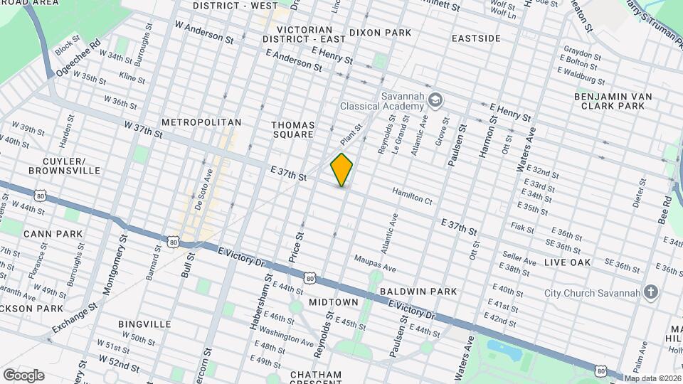 535 E 37th St Map and Location Details