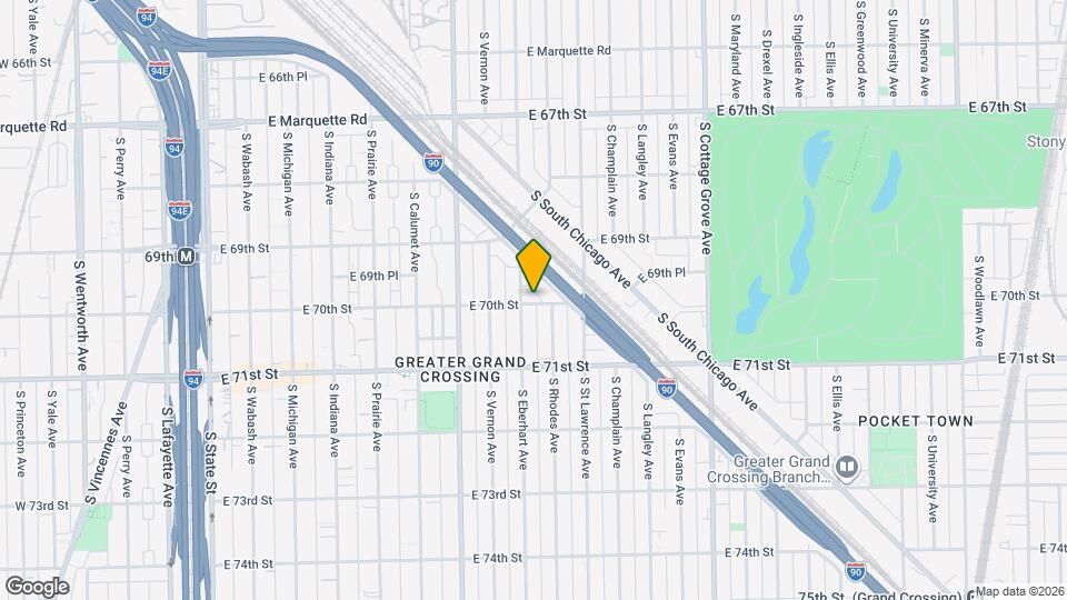 506 E 70th St, Unit Unit 1 Map and Location Details