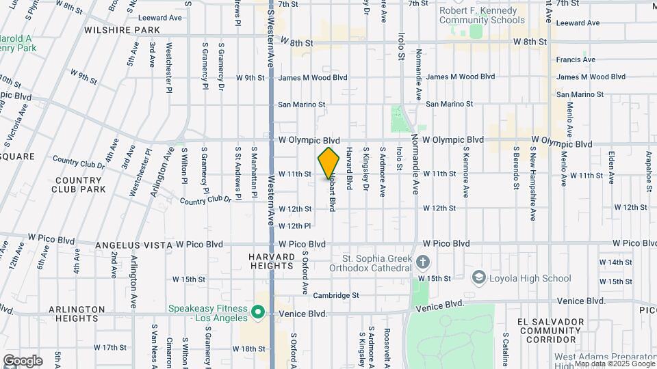 1117 S Hobart Blvd Map and Location Details