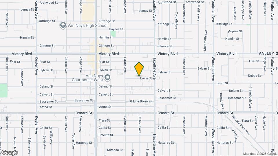 14167 Erwin St Map and Location Details