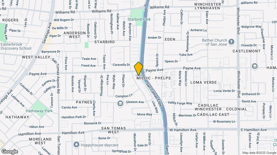 1321 San Tomas Aquino Pky Map and Location Details