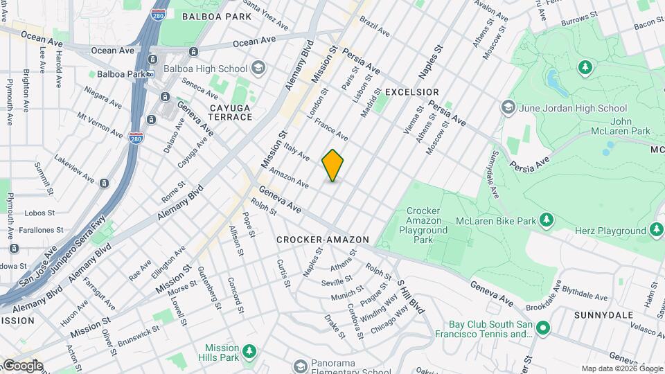 842 Edinburgh St Map and Location Details