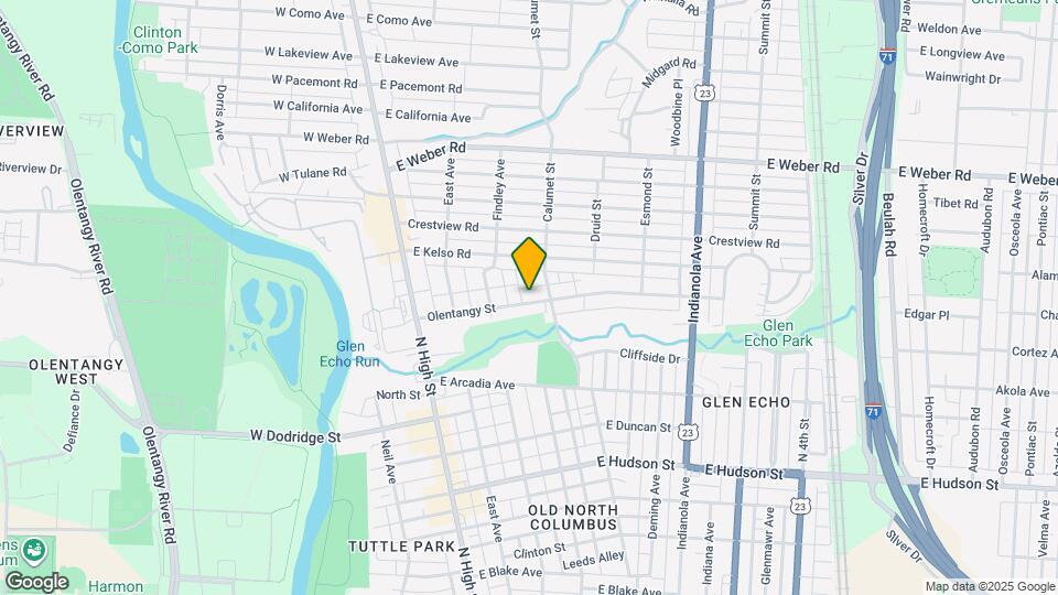 160 Olentangy St Mapa y Detalles de la Ubicación